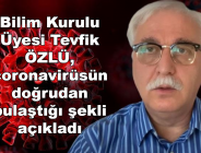 BİLİM KURULU ÜYESİ TEVFİK ÖZLÜ, CORONAVİRÜSÜN DOĞRUDAN BULAŞTIĞI ŞEKLİ AÇIKLADI