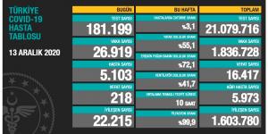 CORONAVİRÜS TABLOSUNDA BUGÜN (13 ARALIK 2020)