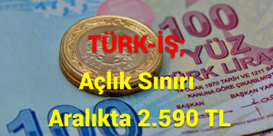 TÜRK-İŞ; Açlık Sınırı Aralıkta 2.590 TL