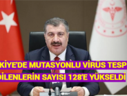 TÜRKİYE’DE MUTASYONLU VİRÜS TESPİT EDİLENLERİN SAYISI 128’E YÜKSELDİ