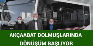 AKÇAABAT DOLMUŞLARINDA DÖNÜŞÜM BAŞLIYOR