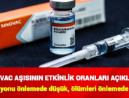 SİNOVAC AŞISININ ETKİNLİK ORANLARI AÇIKLANDI