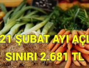 2021 ŞUBAT AYI AÇLIK SINIRI 2.681 TL