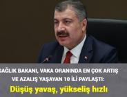 SAĞLIK BAKANI, VAKA ORANINDA EN ÇOK ARTIŞ VE AZALIŞ YAŞAYAN 10 İLİ PAYLAŞTI: Düşüş yavaş, yükseliş hızlı