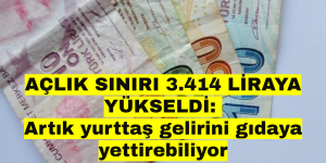 AÇLIK SINIRI 3.414 LİRAYA YÜKSELDİ: Artık yurttaş gelirini gıdaya yettirebiliyor