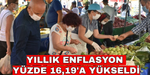 YILLIK ENFLASYON YÜZDE 16,19’A YÜKSELDİ