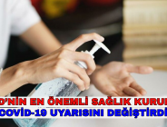 ABD’NİN EN ÖNEMLİ SAĞLIK KURUMU COVİD-19 UYARISINI DEĞİŞTİRDİ