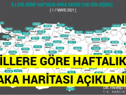 İLLERE GÖRE HAFTALIK VAKA HARİTASI AÇIKLANDI