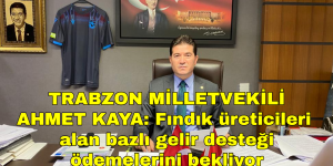 TRABZON MİLLETVEKİLİ AHMET KAYA: Fındık üreticileri alan bazlı gelir desteği ödemelerini bekliyor       