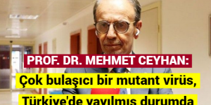 PROF. DR. MEHMET CEYHAN: Çok bulaşıcı bir mutant virüs, Türkiye’de yayılmış durumda