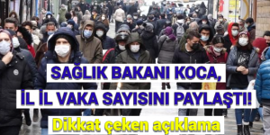 SAĞLIK BAKANI KOCA İL İL VAKA SAYISINI PAYLAŞTI! Dikkat çeken açıklama