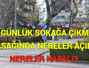 2 GÜNLÜK SOKAĞA ÇIKMA YASAĞINDA NERELER AÇIK? NERELER KAPALI?