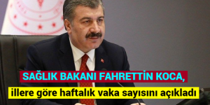 SAĞLIK BAKANI FAHRETTİN KOCA, illere göre haftalık vaka sayısını açıkladı