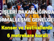 İÇİŞLERİ BAKANLIĞI’NDAN NORMALLEŞME GENELGESİ: Konser ve festivallerde 6 metrekare kuralı