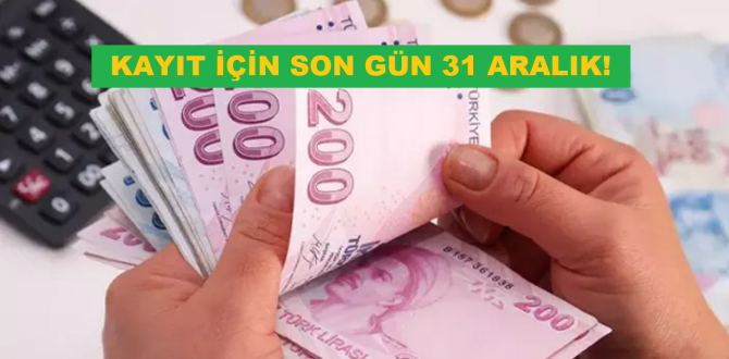 ÜRETİCİLERİN TARIMSAL DESTEKTEN YARARLANMAK İÇİN ZAMAN DARALIYOR! Kayıt için son gün 31 Aralık .