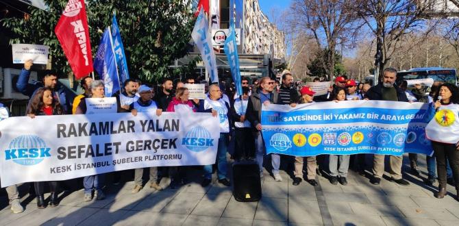 KESK’TEN ENFLASYON ORANI TEPKİSİ: İnsanca yaşayacak ücret için omuz omuza verelim